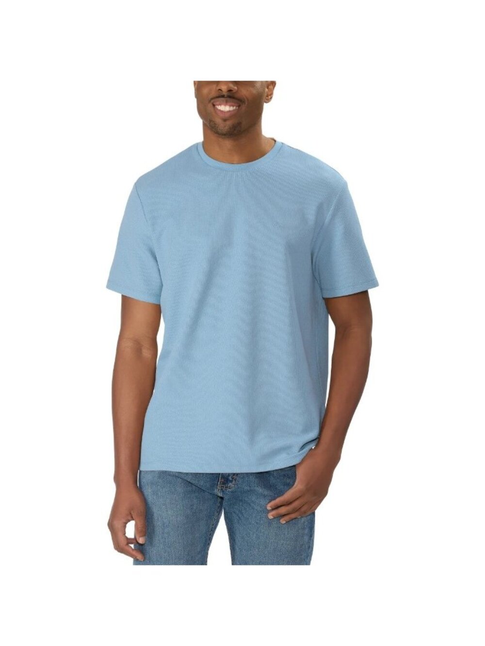 NWT Calvin Klein Men's L Refined Knits  Blue Crewneck T-Shirt